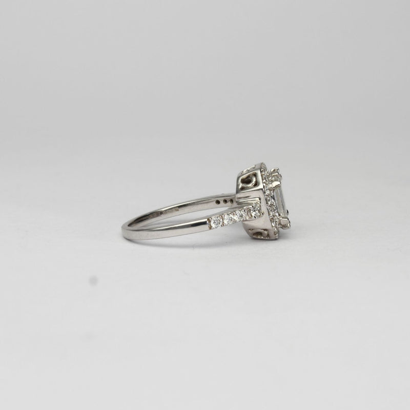 18ct white gold diamond cluster ring by Duncan Eves
