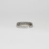 9ct white gold ring with blue sapphires and diamonds by D E Jewellery