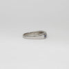 9ct white gold ring with blue sapphires and diamonds by D E Jewellery