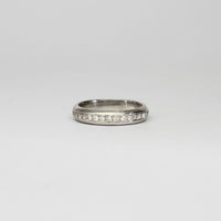 Platinum full eternity ring with diamonds by D E Jewellery