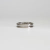 18ct white gold ring with princess cut diamonds by Duncan Eves