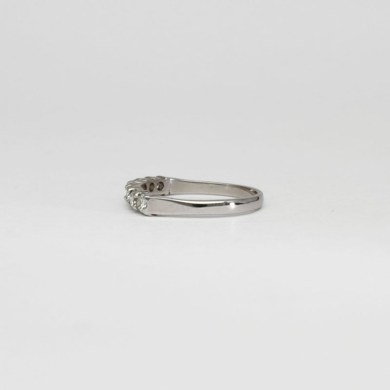 18ct white gold ring with 7 diamonds by Duncan Eves