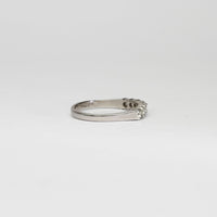 18ct white gold ring with 7 diamonds by Duncan Eves