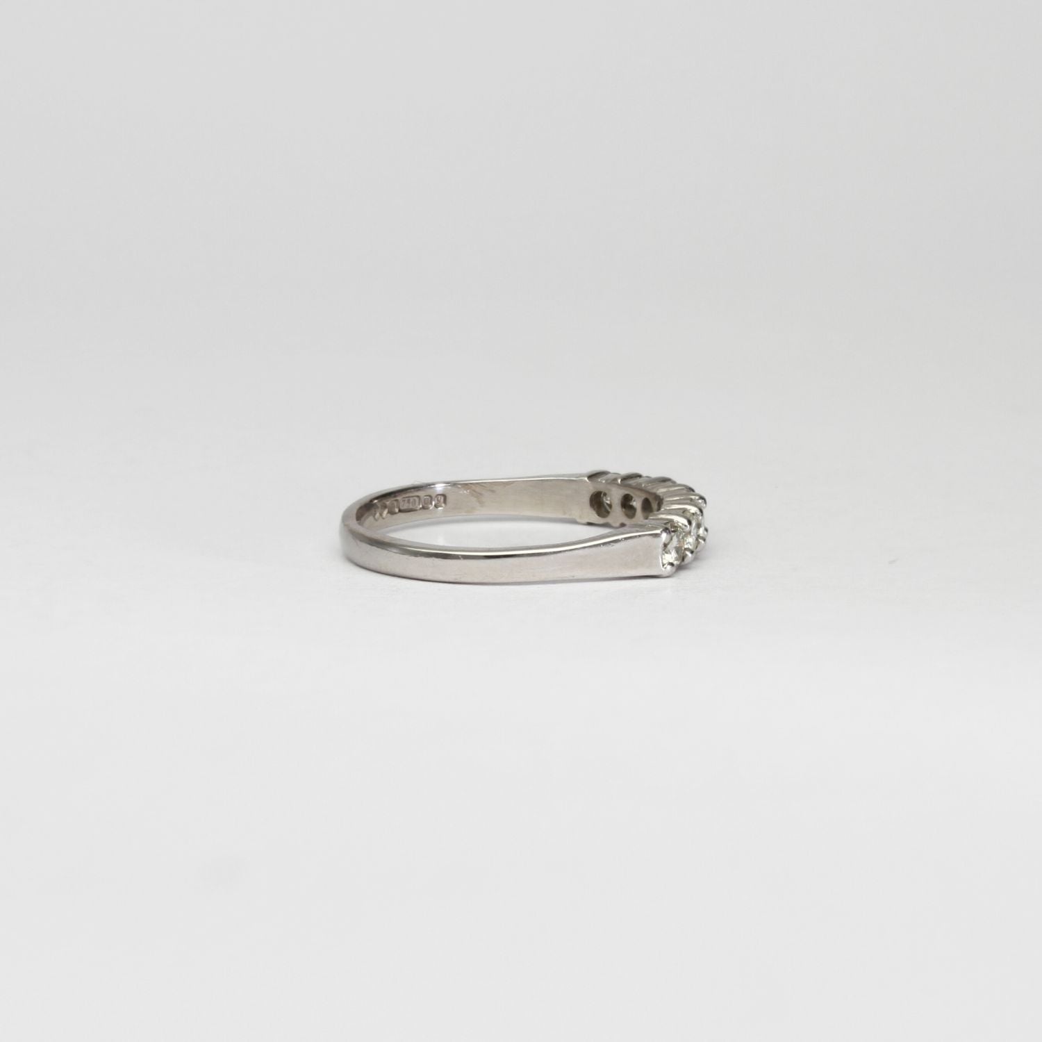 18ct white gold ring with 7 diamonds by Duncan Eves