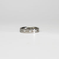 Platinum ring with 5 diamonds by Duncan Eves