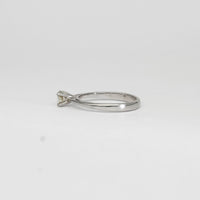 18ct white gold solitaire round diamond ring by Duncan Eves