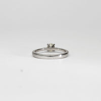 18ct white gold solitaire round diamond ring by Duncan Eves