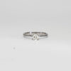 18ct white gold solitaire round diamond ring by Duncan Eves