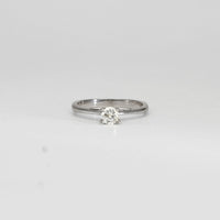 18ct white gold solitaire round diamond ring by Duncan Eves