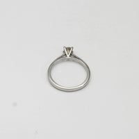 18ct white gold solitaire round diamond ring by Duncan Eves