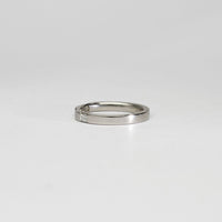Platinum ring with 3 baguette diamonds by Duncan Eves