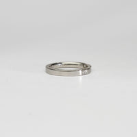 Platinum ring with 3 baguette diamonds by Duncan Eves