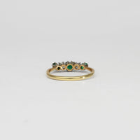 18ct gold ring with emeralds and diamonds by Duncan Eves