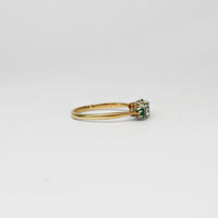 18ct gold ring with emeralds and diamonds by Duncan Eves