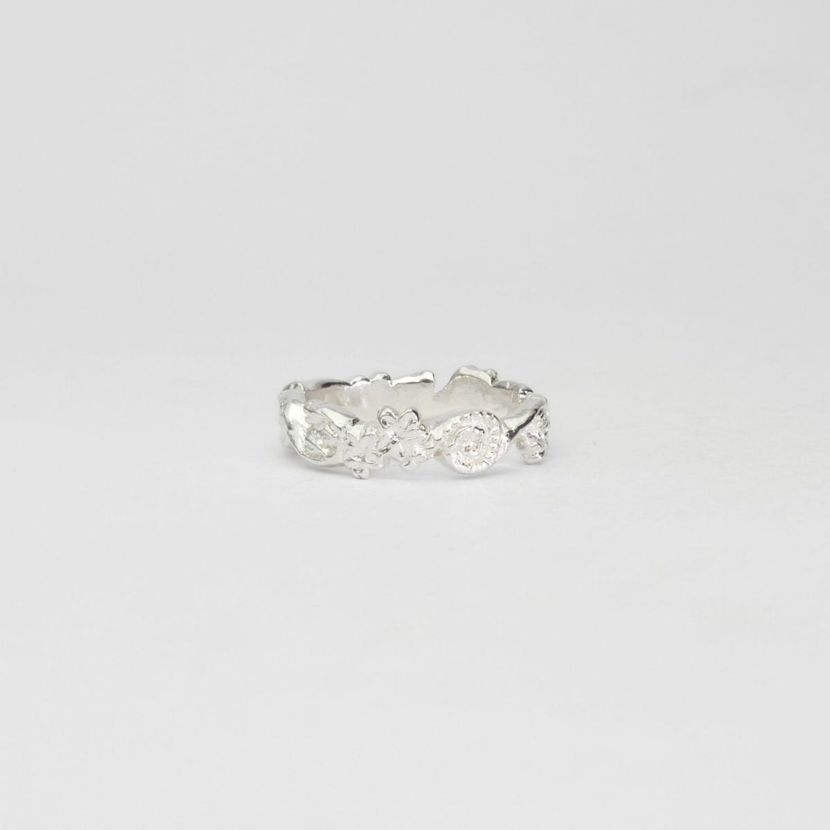 Ammenite silver ring by Emily Craig