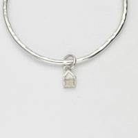 Beach hut silver charm bangle by Emily Craig