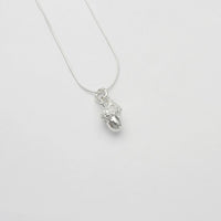 Acorn & leaf silver pendant by Emily Craig