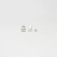 Beach hut silver stud earrings by Emily Craig