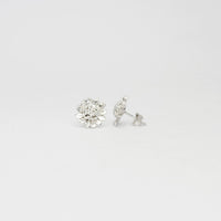 Sunflower silver stud earrings by Emily Craig