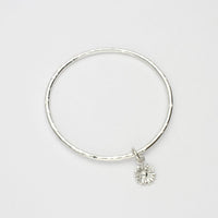 Daisy silver charm bangle by Emily Craig