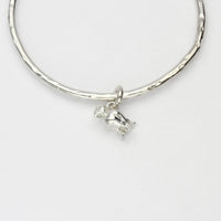 Puffin silver charm bangle by Emily Craig