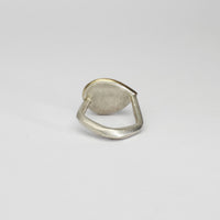Aquamarine silver & 18ct gold ring by Emily Thatcher