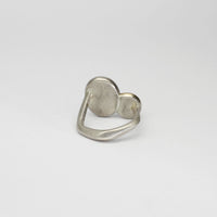 Aquamarine & green sapphire silver & 18ct gold ring by Emily Thatcher