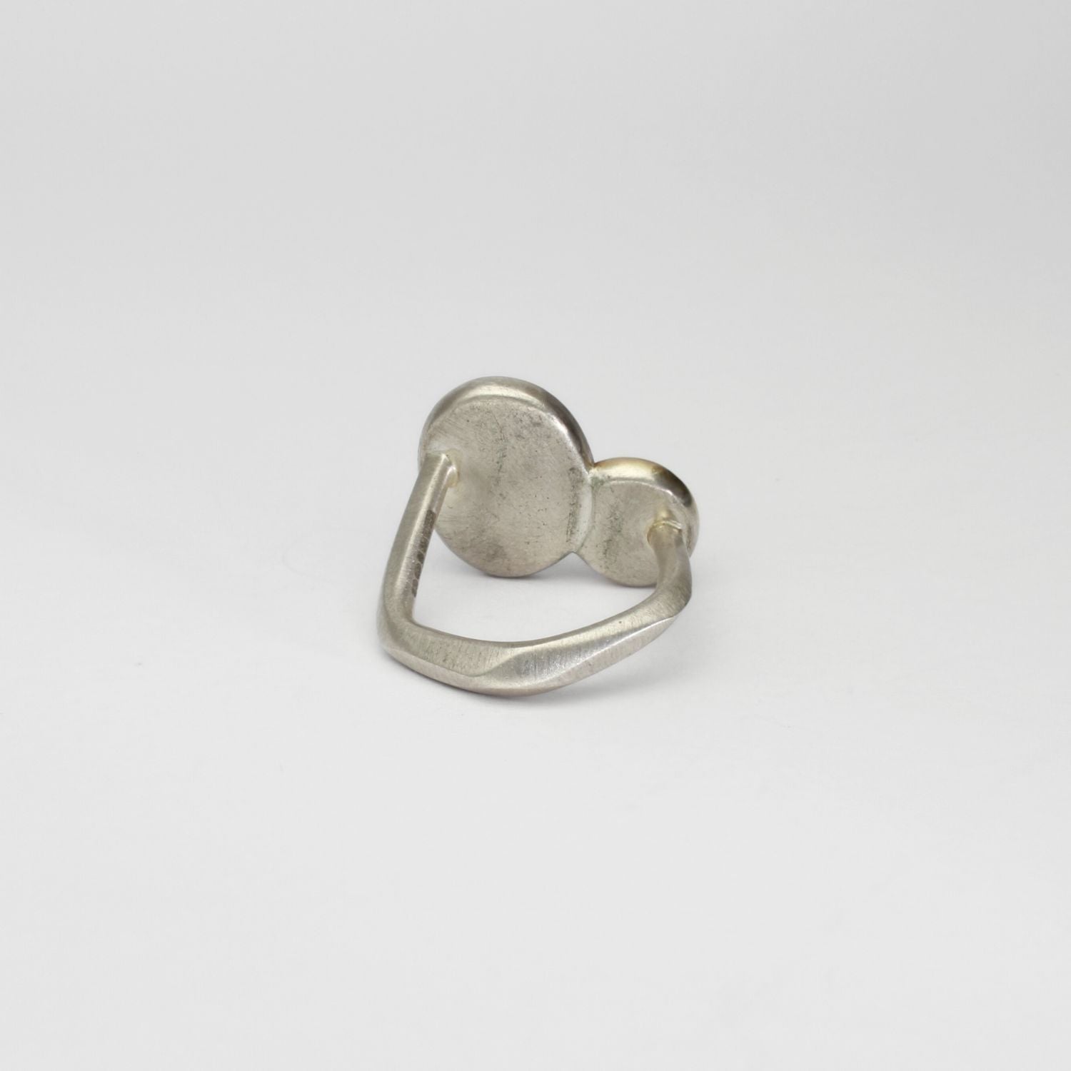 Aquamarine & green sapphire silver & 18ct gold ring by Emily Thatcher