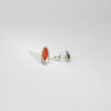Carnelion elipse silver studs by Emily Thatcher