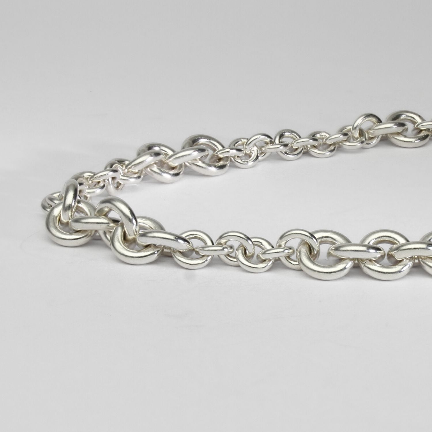 Turgor clasp medium-weight silver chain by Emily Thatcher