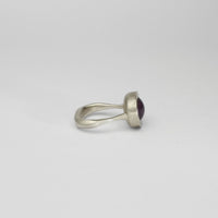 Purple sapphire turgor silver ring by Emily Thatcher