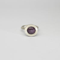 Purple sapphire turgor silver ring by Emily Thatcher