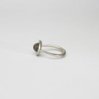 Grey moonstone turgor silver ring by Emily Thatcher