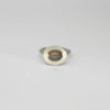 Grey moonstone turgor silver ring by Emily Thatcher