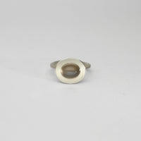 Grey moonstone turgor silver ring by Emily Thatcher