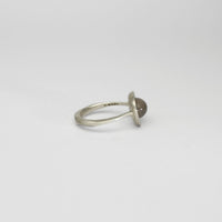 Grey moonstone turgor silver ring by Emily Thatcher
