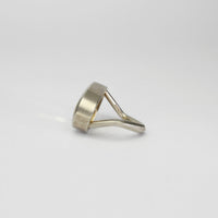 Golden beryl faceted silver ring by Emily Thatcher