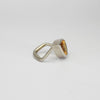 Golden beryl faceted silver ring by Emily Thatcher