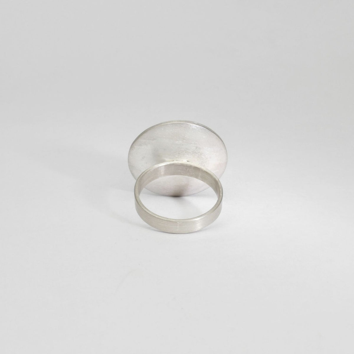 Large pebble silver & gold plated ring by Hannah Souter