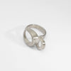 Ring: Sculptured ring in silver by Hanna Tommola