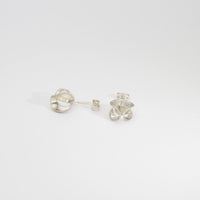 Earrings: Silver with quartz studs by Hanna Tommola