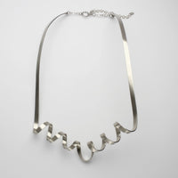 6 loop statement necklace in silver by Jodie Hook