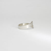 Ribbon end silver ring by Jodie Hook