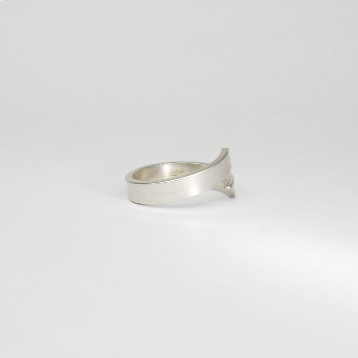 Ribbon end silver ring by Jodie Hook