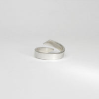 Ribbon end silver ring by Jodie Hook