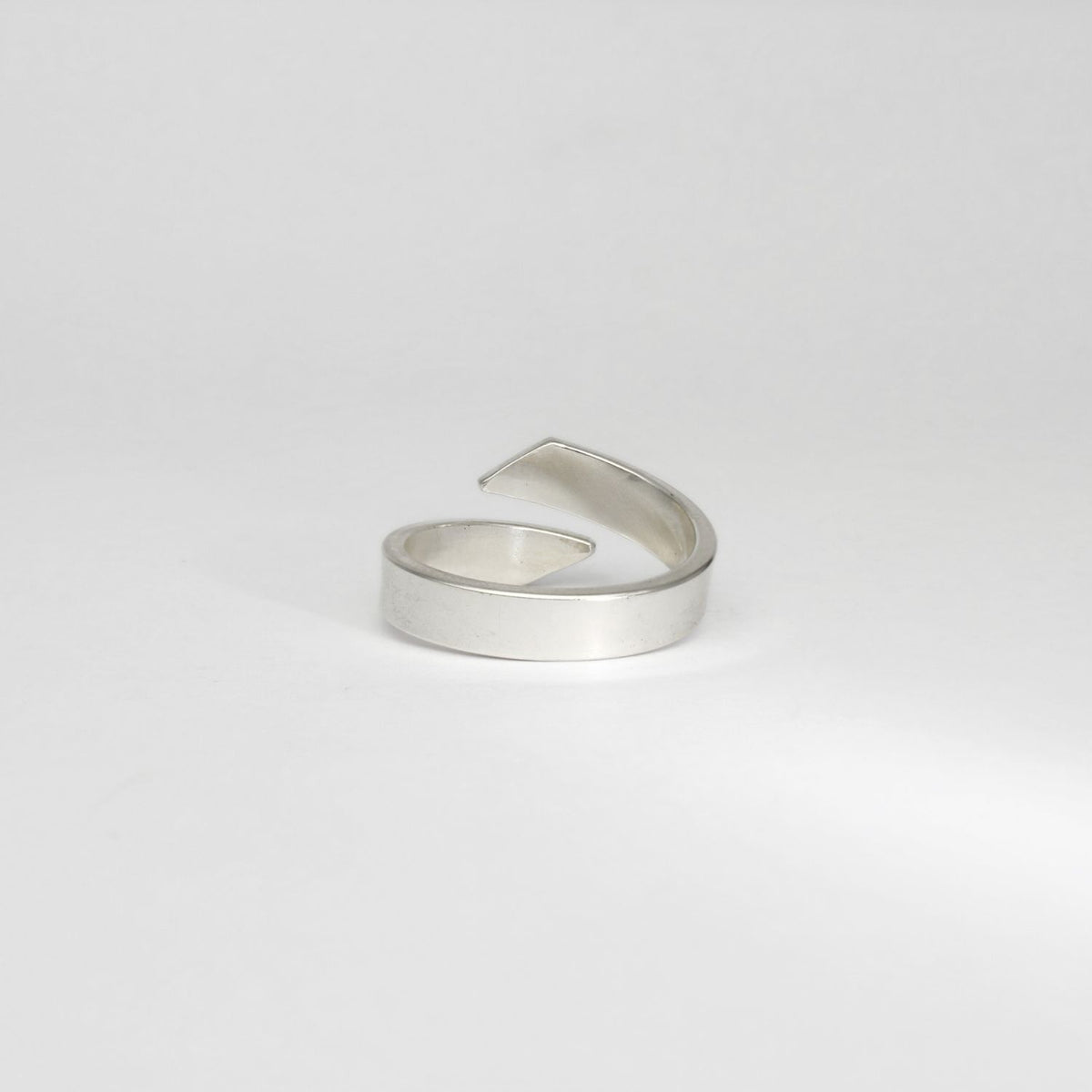 Ribbon end silver ring by Jodie Hook