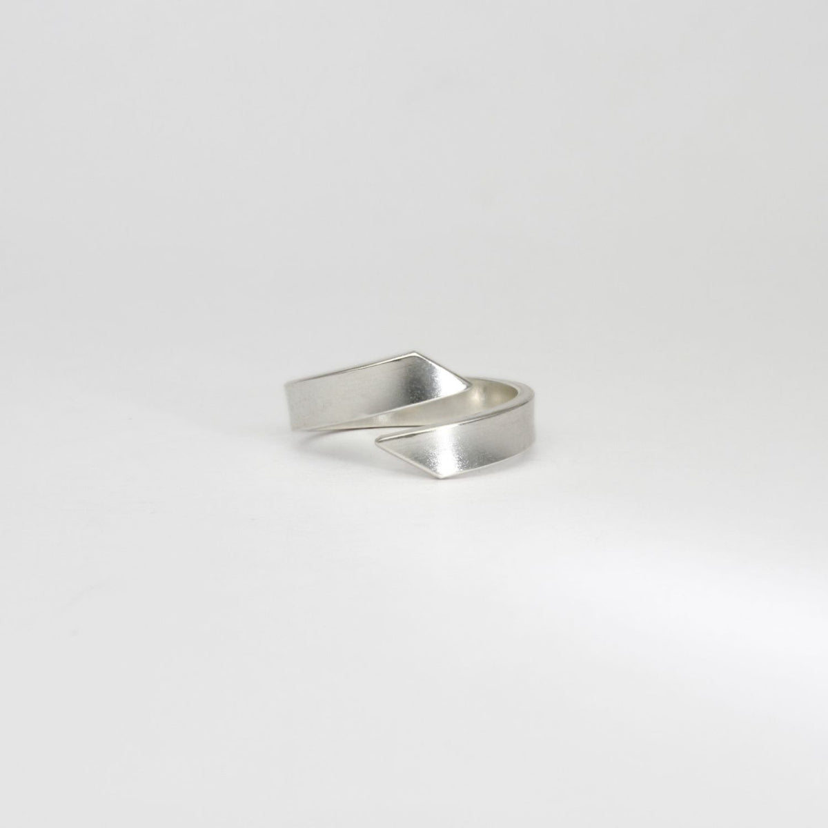 Ribbon end silver ring by Jodie Hook