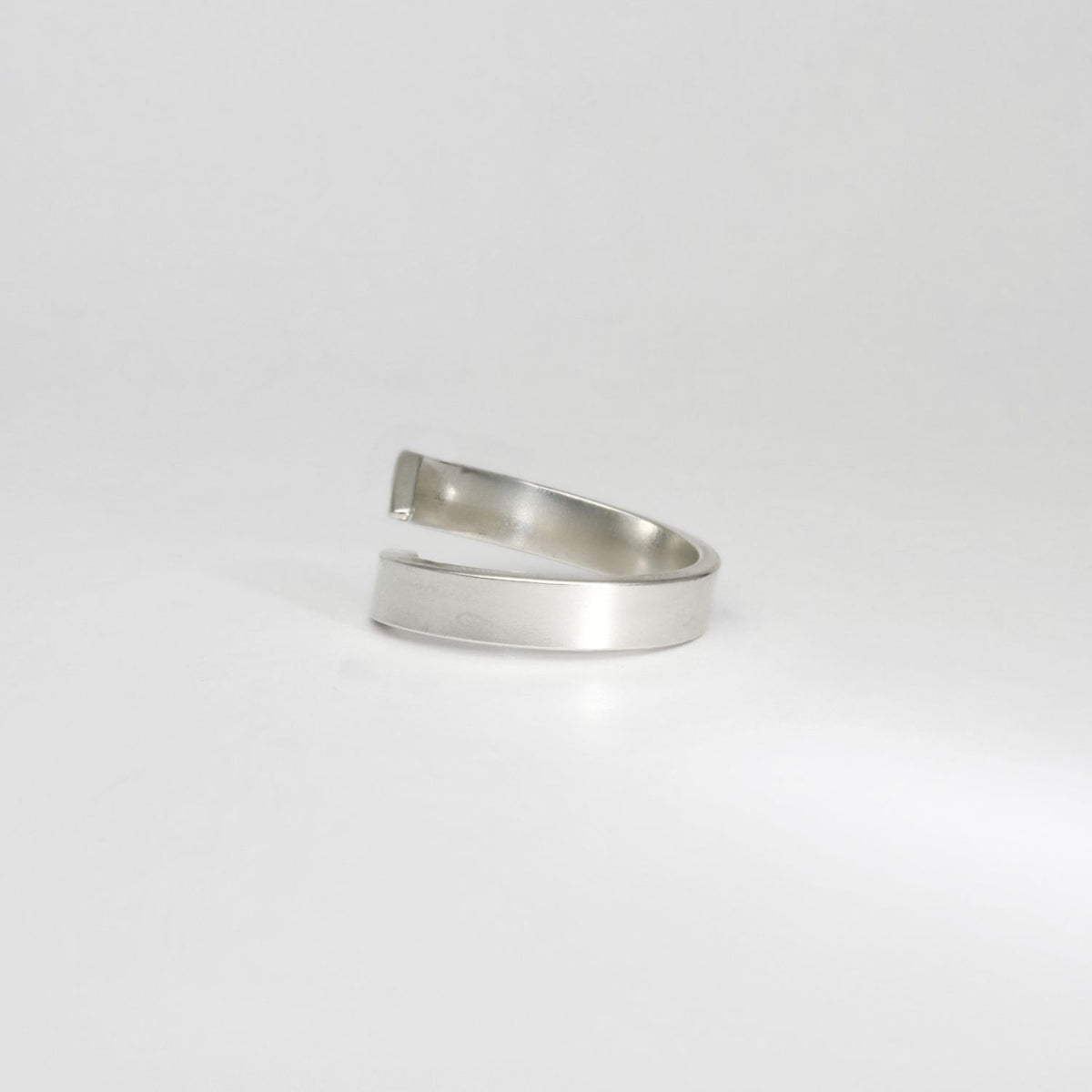 Ribbon end silver ring by Jodie Hook