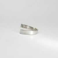 Ribbon end silver ring by Jodie Hook