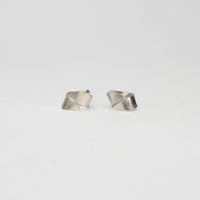Ribbon end silver studs by Jodie Hook